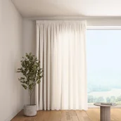 Zasłony - Zasłona na taśmie marszczącej 1 szt., śmietankowy biały, Linen - miniaturka - grafika 1