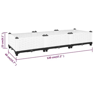 Donica do podwyższonej rabaty, 120x40x23 cm, polipropylen Lumarko - Donice - miniaturka - grafika 9