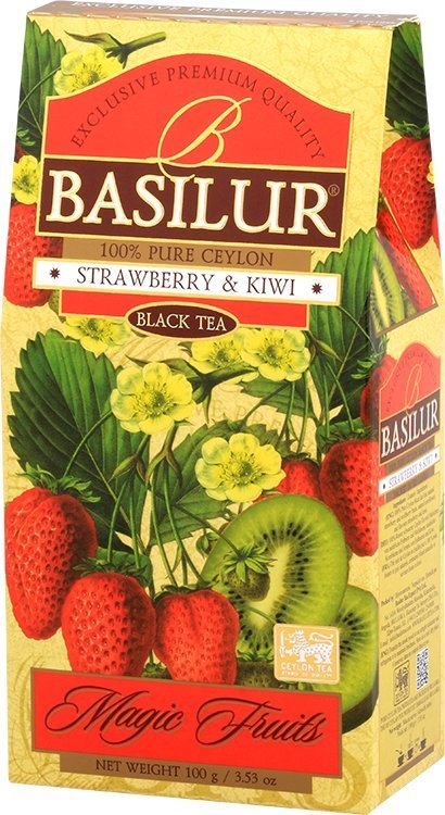 Basilur Herbata czarna owocowa TRUSKAWKA KIWI Basilur 100g