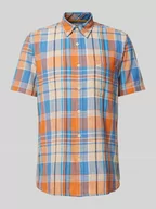 Koszule męskie - Koszula casualowa o kroju regular fit ze wzorem w kratę - miniaturka - grafika 1