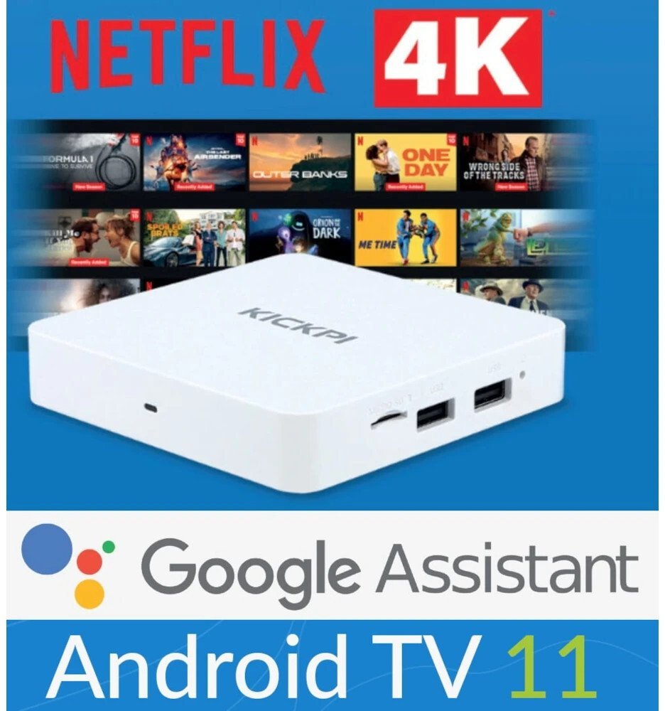 Zehnder Odtwarzacz multimedialny KICKPI Android SMART TV 4K BOX, KP-1