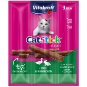 Przysmaki dla psów - Vitakraft Vitakraft Kabanosy Cat Stick Mini królik z kaczką dla kota 3x18g 43150-uniw - miniaturka - grafika 1