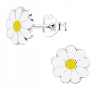 Kolczyki - KOLCZYKI SREBRNE DLA DZIEWCZYNKI KWIATKI 925 - miniaturka - grafika 1