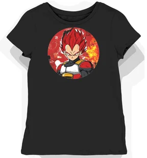 Koszulka damska czarna z nadrukiem Czerwonego Wojownika S - Koszulki i topy damskie - miniaturka - grafika 1