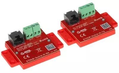 ZESTAW KONWERTERÓW UTP / 2-WIRE DO TRANSMISJI LAN+POE ETH10-2WIRE-A-SET KOMPLET 2 SZT ATTE