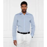 Koszule męskie - BOSS BLACK Lniana koszula H-HANK-kent-C1-214 Slim Fit - miniaturka - grafika 1