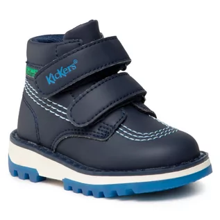 Botki męskie - Kickers Trzewiki Kickfun 878750-10 M Navy/Blue 101 - grafika 1