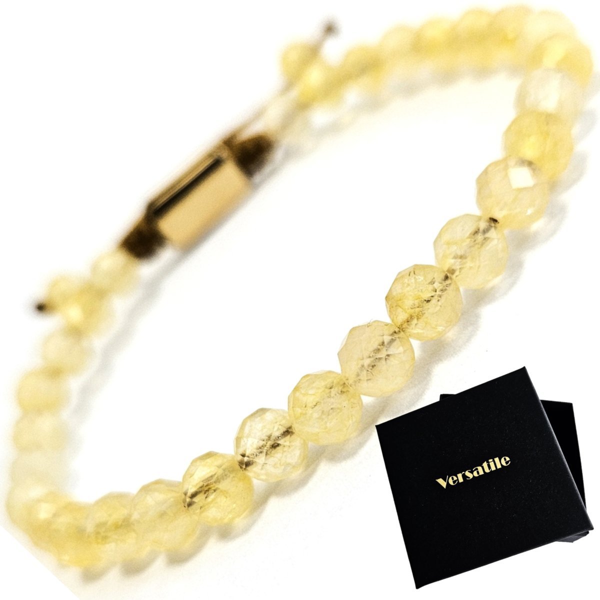 Piękna REGULOWANA Bransoletka NATURALNY CYTRYN NAJWYŻSZA JAKOŚĆ VERSATILE