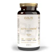 Witaminy i minerały dla sportowców - Evolite Nutrition Acetyl-L-Carnitine + Green Tea 100 Vege kapsułek - miniaturka - grafika 1