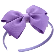 Ozdoby do włosów - Opaska do Włosów Fioletowa na Głowę z Kokardą dla Dziewczynki Lekka - miniaturka - grafika 1