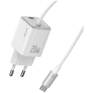 Ładowarka sieciowa USAMS JC Series CC261 20W GaN Mini Fast Charger 2xUSB-C biały - Ładowarki do telefonów - miniaturka - grafika 1