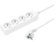 Listwy zasilające - Przedłużacz 4-gniazda z/u 10A 3m /OMY 3x1/ biały PS-470 T-105680 - miniaturka - grafika 1