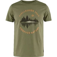 Koszulki męskie - FJÄLLRÄVEN Fjällräven Męski T-shirt Forest Mirror M zielony M 87045 - miniaturka - grafika 1