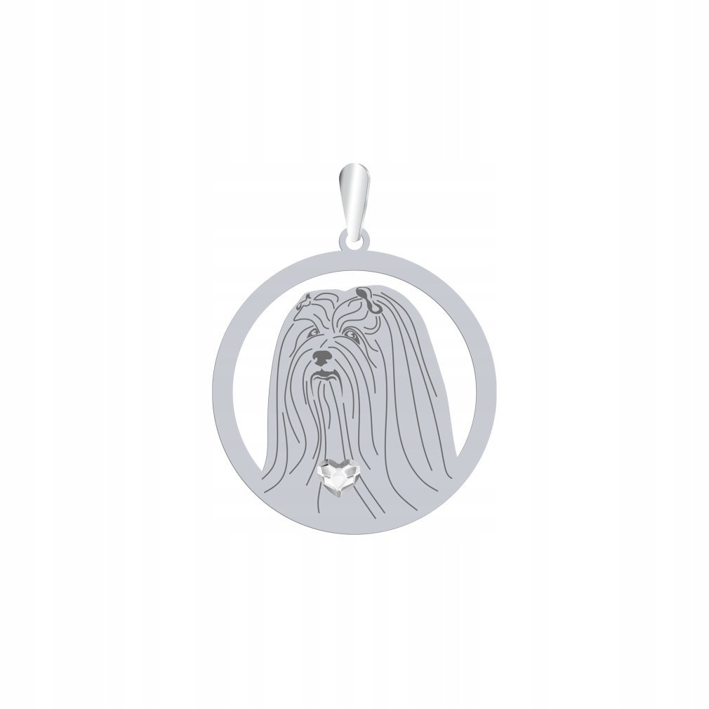 Zawieszka Srebrna Lhasa Apso 925 Biżuteria Prezent Kobieta GRAWER GRATIS
