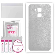 Szkła hartowane na telefon - Folia naklejka skórka strukturalna na TYŁ do Asus Zenfone 3 Max ZC553KL -  Skóra Srebrna - apgo SKINS - miniaturka - grafika 1