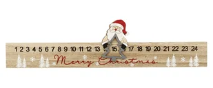 Kalendarz Adwentowy W Formie Linijki Z Mikołajem - Ozdoby bożonarodzeniowe - miniaturka - grafika 1