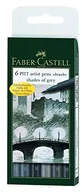 Akcesoria kreślarskie - Faber Castell Cienkopis FABER-CASTELL artys.6szt. grey 167104 - miniaturka - grafika 1