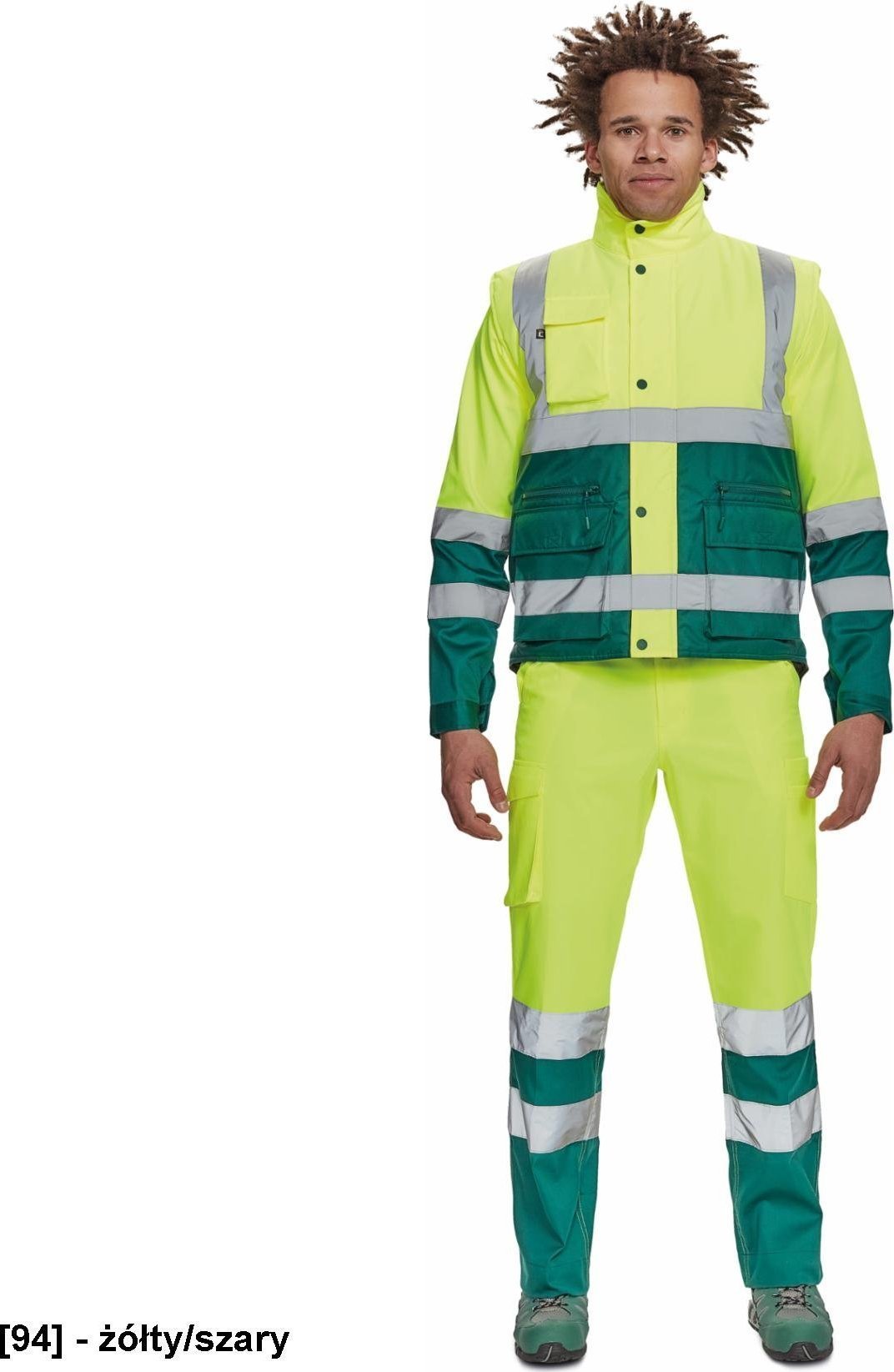 CERVA HELLIN HV - bezrękawnik - żółty/szary 3XL