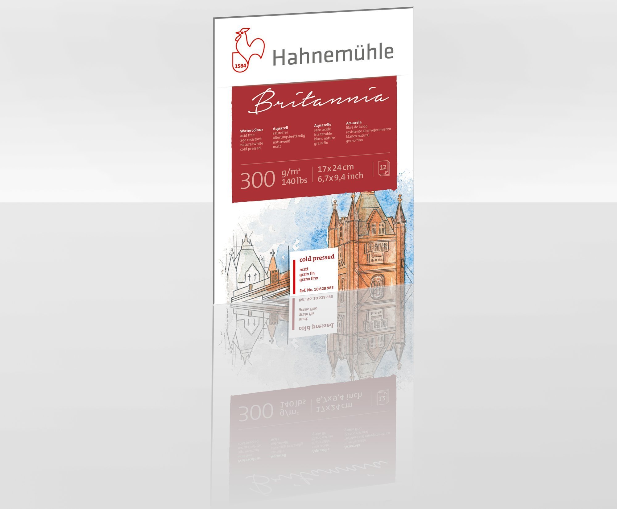 Hahnemühle Hahnemühle Britannia Watercolour cold pressed 17x24cm 300g 12 sh.