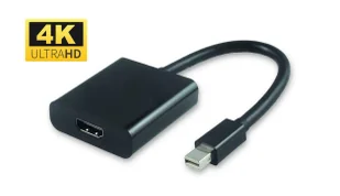 Adapter AV MicroConnect DisplayPort Mini - HDMI czarny (MDPHDMI6B) - Złącza, przejściówki, adaptery - miniaturka - grafika 1