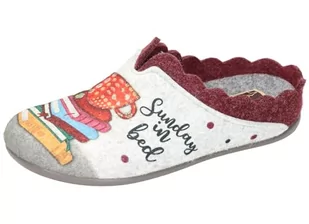 Manitu Damskie 320168-04 kapcie, czerwone, rozmiar 39, czerwony, 39 eu - Kapcie damskie - miniaturka - grafika 1