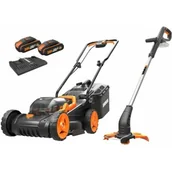 Roboty koszące - WORX Zestaw kosiarka 2x20V WG779E + podkaszarka WG157E9 - miniaturka - grafika 1