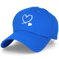 Czapki dla dzieci - Czapka z daszkiem dla dzieci dziecięca dziewczynki HEART KIDS BLUE - miniaturka - grafika 1