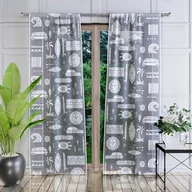 Firany - Firanka Żakardowa Panel Modern Szer. 70 Cm 624743 Biały 70 Cm - miniaturka - grafika 1