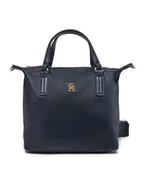Torebki damskie - Tommy Hilfiger Torebka Poppy Th Small Tote AW0AW15640 Granatowy - miniaturka - grafika 1