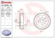 Bębny hamulcowe - Bęben hamulcowy Brembo 14.E276.10 - miniaturka - grafika 1