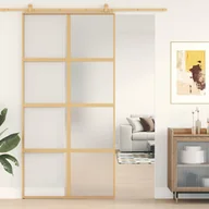 Drzwi wewnętrzne - Drzwi przesuwne, złote, 102,5x205 cm, mrożone szkło ESG 8721012120259 - miniaturka - grafika 1