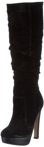 Buffalo London Damskie kozaki 20353-879 Split Suede, czarny - Czarny Czarny 01-36 EU
