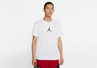 Nike Air Jordan Jumpman Logo Dri-Fit Crew White - Koszulki męskie - miniaturka - grafika 1