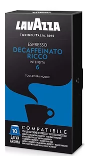 Lavazza Kapsułki Nespresso Decaffeinato Ricco 10szt 8000070081093 - Kawa w kapsułkach i saszetkach - miniaturka - grafika 1