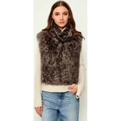 Kamizelki damskie - Aeronautica Militare Skórzana kamizelka | Cropped Fit - miniaturka - grafika 1