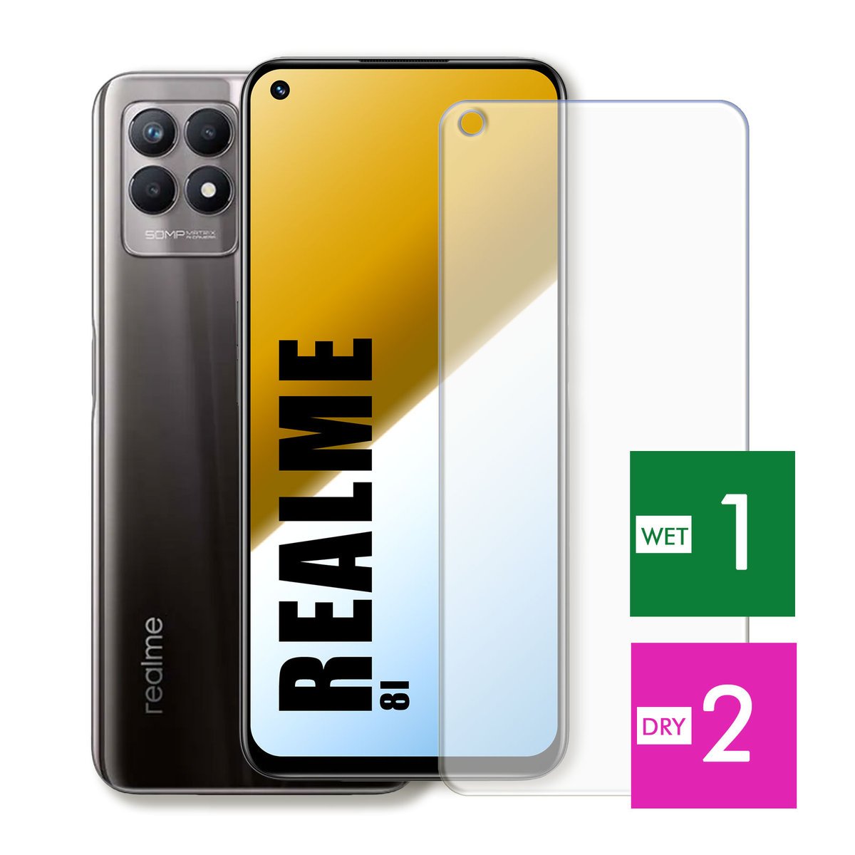 WZMOCNIONE SZKŁO DO REALME 8I SZYBKA HARTOWANE 9H JAKOŚĆ