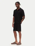 Spodenki męskie - Jack&Jones Komplet polo i spodenki Slington 12281841 Czarny Relaxed Fit - miniaturka - grafika 1