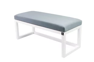 Ławka na buty LPG-2 135cm EMRAWOOD drewno lite kolor biały siedzisko gładkie kolor popielaty - Ławki do przedpokoju Ławka na buty LPG-2 135cm EMRAWOOD drewno lite kolor biały siedzisko gładkie kolor popielaty - Ławki do przedpokoju - miniaturka - grafika 1