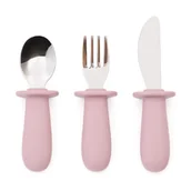 Sztućce dla dzieci - Różowe plastikowo-silikonowe sztućce dla dzieci 3 szt. Lili – Kave Home - miniaturka - grafika 1