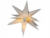 Ozdoby bożonarodzeniowe - Dekoracja świąteczna Beliani Dekoracja LED Gwiazda złamana biel BHAGIRATHI - miniaturka - grafika 1