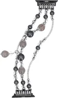 Akcesoria do smartwatchy - GlacierX bransoleta do smartwatcha Triple Strand Beaded Charm Bracelet Silver Blush do Apple Watch 38/40/41mm Szara - miniaturka - grafika 1