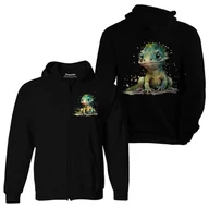 Bluzy dla dziewczynek - Bluza dziecięca rozpinana z kapturem gekon dzieciak 116 5made - miniaturka - grafika 1