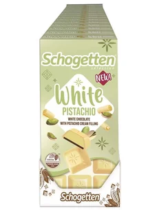 Schogetten White Pistachio czekolada biała o smaku pistacjowym 100 g - Słodkie kremy i masła - miniaturka - grafika 1