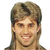Dodatki do strojów karnawałowych - Smiffys Peruka party "Mullet", brązowe - miniaturka - grafika 1