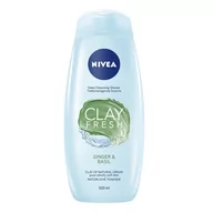 Kosmetyki do kąpieli - Nivea żel pod prysznic 500ml Clay Fresh Ginger 015835 - miniaturka - grafika 1