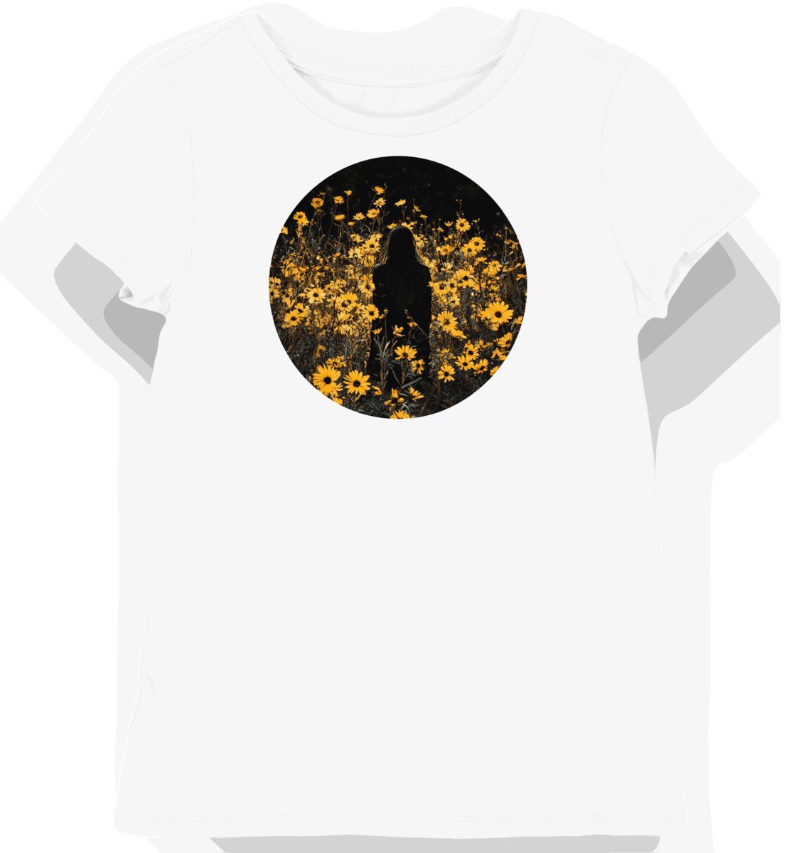 Koszulka damska biała z motywem horroru kwiatów XS