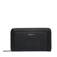 Portfele - Portfel damski Pepe Jeans Code Wallet PL0700001 Czarny - miniaturka - grafika 1