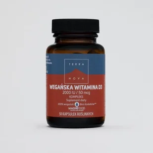 Terranova Terranova Wegańska Witamina D3 2000 IU / 50 mcg kompleks 50 kapsułek - Witaminy i minerały - miniaturka - grafika 1