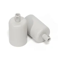 Oprawy, klosze i abażury - Jasnoszara oprawka metalowa E27 lakierowana w kolorze jasnoszarym strukturalnym z metalową blokadą przewodu Kolorowe Kable - miniaturka - grafika 1