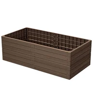 Donice - Rabata ogrodowa Base Woody 149x75.6x25 brązowa Prosperplast - miniaturka - grafika 1